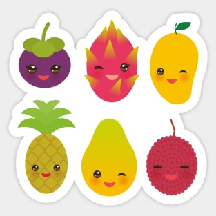 Cute Exotic Fruits Sticker